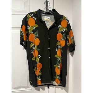 Two Duvin Men's Shirts Whiskey Cigars Oranges Alligator SS Loop Camp L